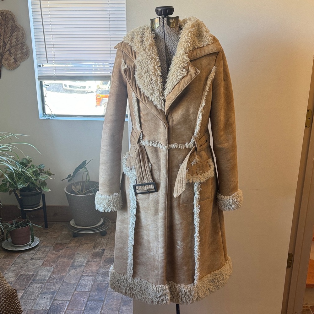 Vintage BEBE Shearling Tan Jacket